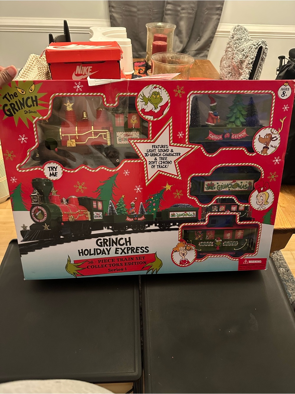 Dr Suess . The grinch train set.